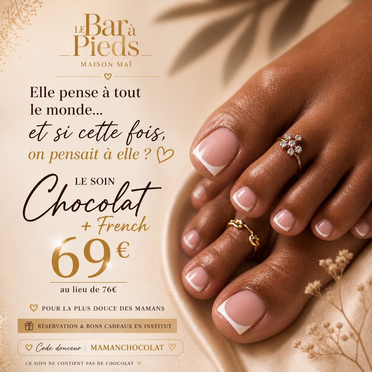 Affiche Fête des Mères — Le Bar à Pieds